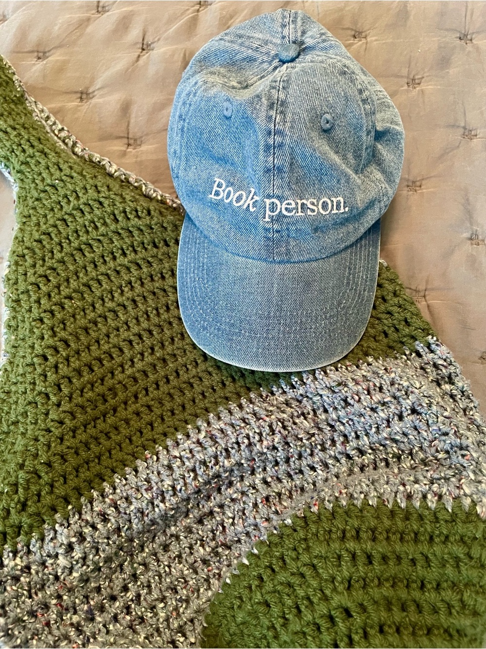 Book Person Denim Baseball Cap - Unbranded